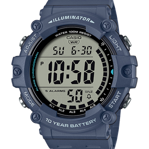 Casio Blue Digital 100 Metre Water Resistant Watch Large Display