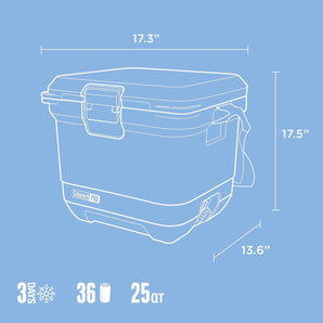 Coleman Pro 24L Hard Cooler - Blue Sky
