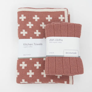 Ecovask Kitchen Towel & Dishcloth Duos