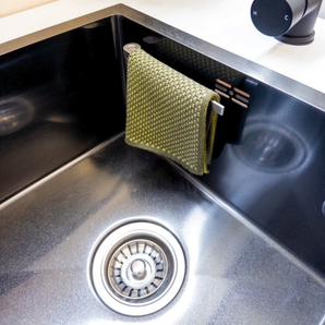 Ecovask Happy Sinks Cloth Holder and Heritage Dishcloth 2pk