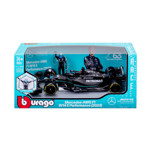 BBURAGO 1:24 F1 Mercedes W14 E Performance (#44 Lewis Hamilton) With Driver Figure