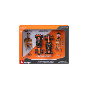 BBURAGO 1:43 2 Pack Mclaren Racing Mcl 38 2024 #4 Norris & #81 Piastri