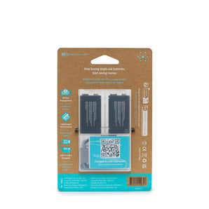 Pale Blue Earth 9V USB-C Rechargeable Batteries, 2-Pack