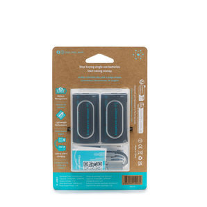 Pale Blue Earth D cell USB-C Rechargeable Batteries, 2-Pack