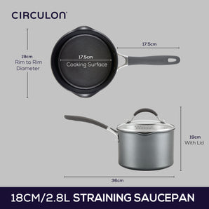 Circulon ScratchDefense Nonstick Induction Covered Saucepan 18cm/2.8L