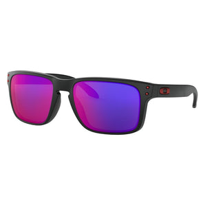 Oakley Holbrook Sunglasses Matte Black & Red Iridium Lens