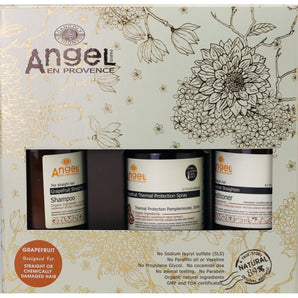 Angel En Provence Grapefruit Repair Pack - 250ml Shampoo, 250ml Conditioner, 200ml Thermal Protection Spray