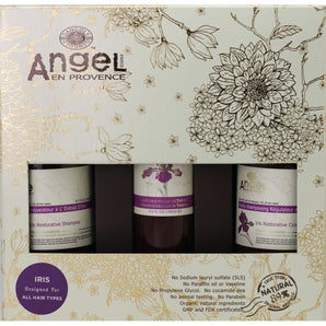 Angel En Provence Iris Restorative Pack - 250ml Shampoo, 250ml Conditioner, 150ml Leave In Treatment