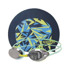 Speedo Junior Opal Goggles & Silicone Cap - Green