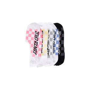 Santa Cruz 5 Pack Womens No Show Socks  - 6 - 10