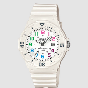 Casio 100 Metre Water Resistant White Analogue Watch