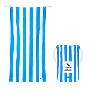 Dock & Bay Beach Towel Cabana Collection - Bondi Blue - L