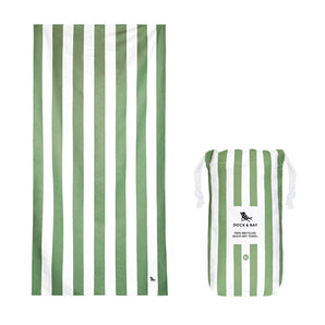 Dock & Bay Beach Towel Cabana Collection - Cayman Olive - XL