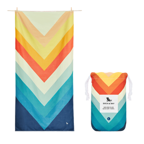 Dock & Bay Beach Towel Stripes Go Wild Collection L - Chevron Chic