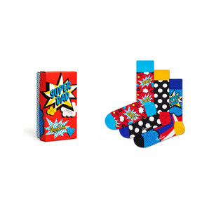 Happy Socks Gift Set Super Dad 3-Pack - 41-46