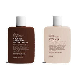 We Are Feel Good Inc Coconut Sunscreen & Body Lotion Bundle