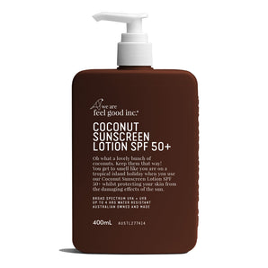 We Are Feel Good Inc Coconut Sunscreen Lotion SPF50+ 400mL