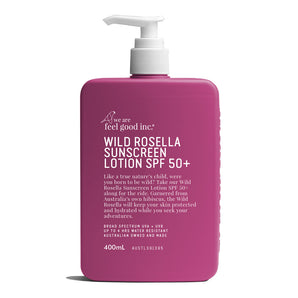 We Are Feel Good Inc Wild Rosella Sunscreen Lotion SPF50+ 400mL