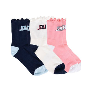 SANTA CRUZ Girls Quarter Crew Socks 3 Pack